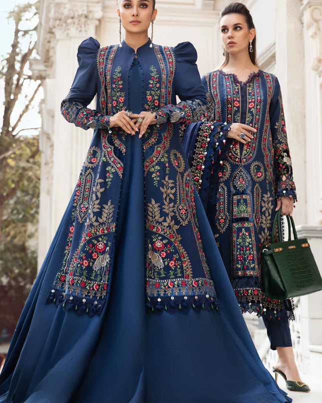 Stitched Linen | Navy Blue DL-1109
