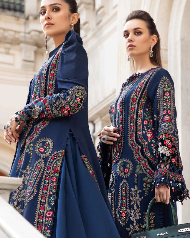 Stitched Linen | Navy Blue DL-1109