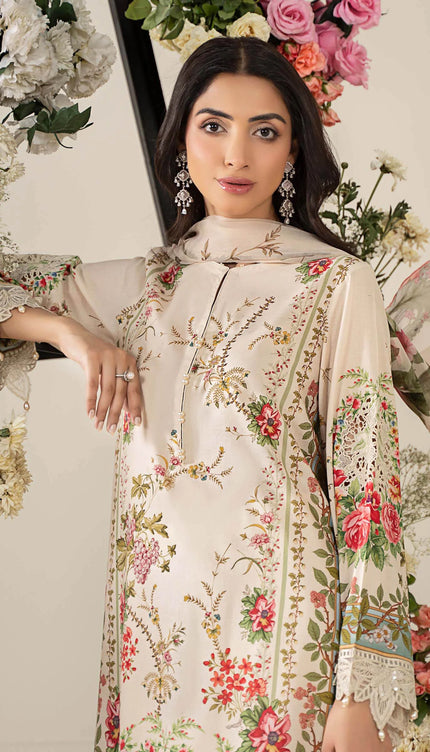 3 Piece Stitched Embroidered Lawn Suit | MPT-2605-A
