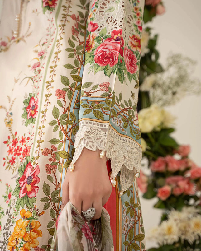 3 Piece Stitched Embroidered Lawn Suit | MPT-2605-A