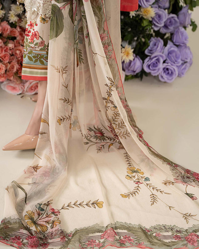 3 Piece Stitched Embroidered Lawn Suit | MPT-2605-A