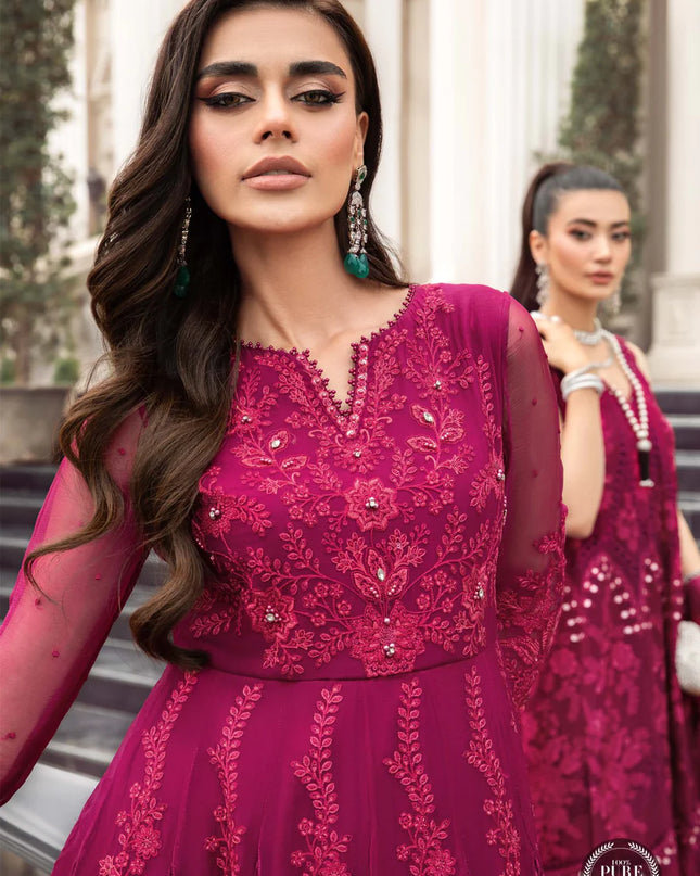 Stitched Chiffon | MPC-23-107 Magenta Pink
