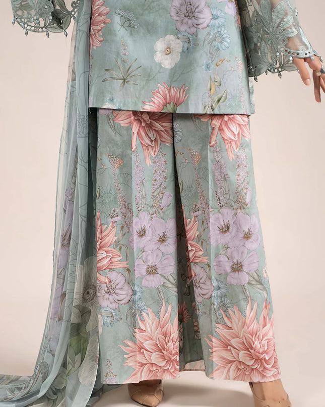 3 Piece Printed Cambric Suit | MPS-2306-A