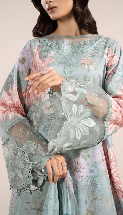 3 Piece Printed Cambric Suit | MPS-2306-A