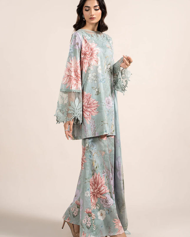 3 Piece Printed Cambric Suit | MPS-2306-A