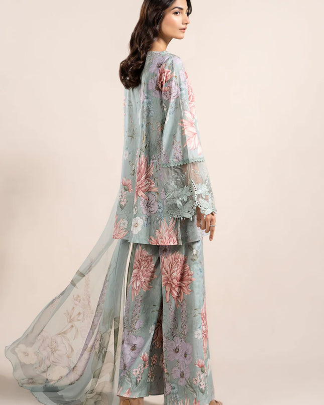 3 Piece Printed Cambric Suit | MPS-2306-A