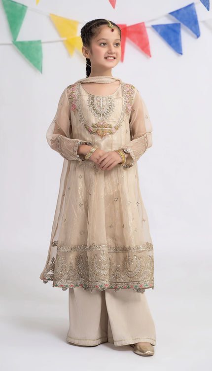 3 Piece Embroidered Organza Suit | MKS-EF24-26