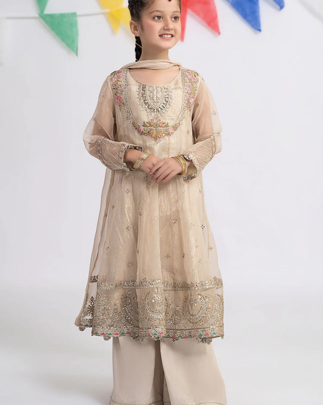 3 Piece Embroidered Organza Suit | MKS-EF24-26