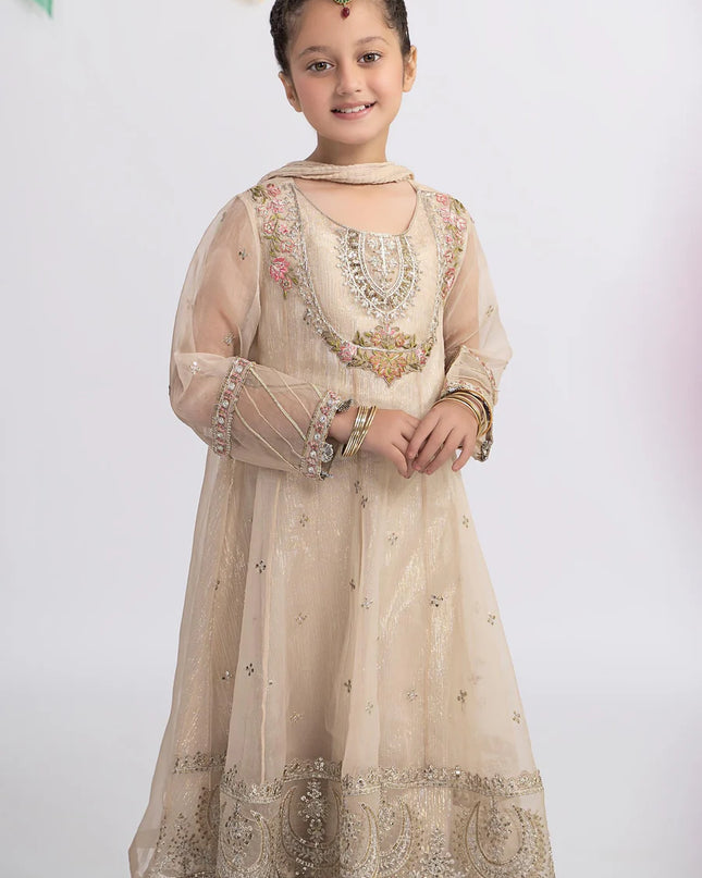 3 Piece Embroidered Organza Suit | MKS-EF24-26