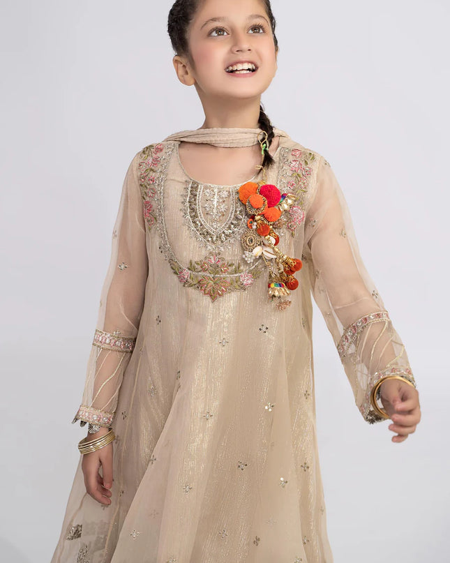 3 Piece Embroidered Organza Suit | MKS-EF24-26
