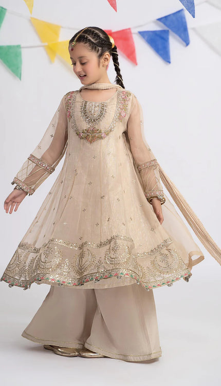 3 Piece Embroidered Organza Suit | MKS-EF24-26