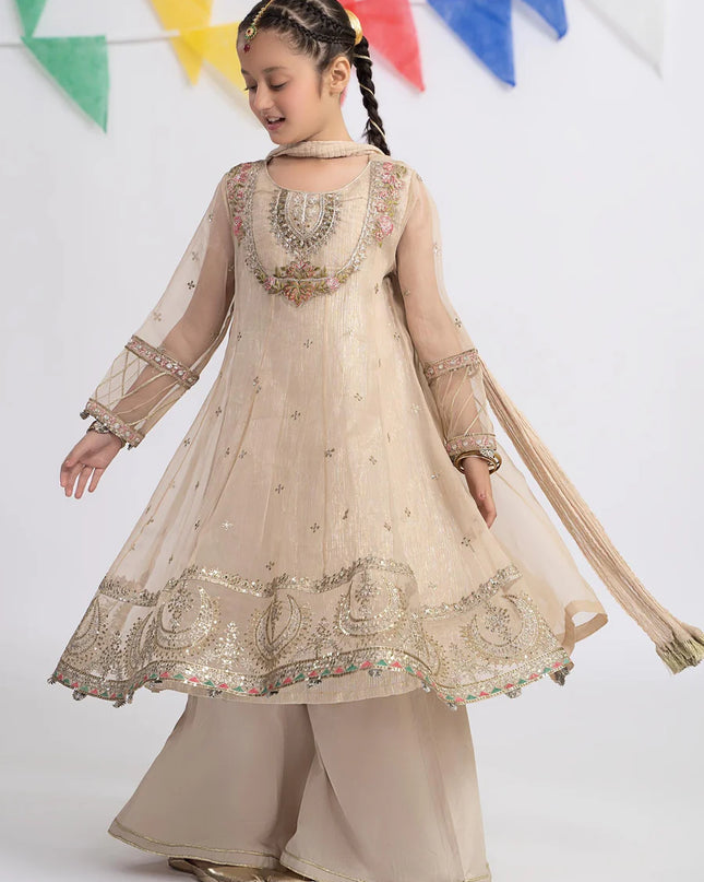 3 Piece Embroidered Organza Suit | MKS-EF24-26