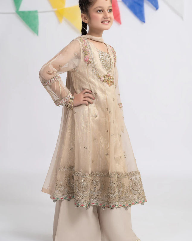 3 Piece Embroidered Organza Suit | MKS-EF24-26