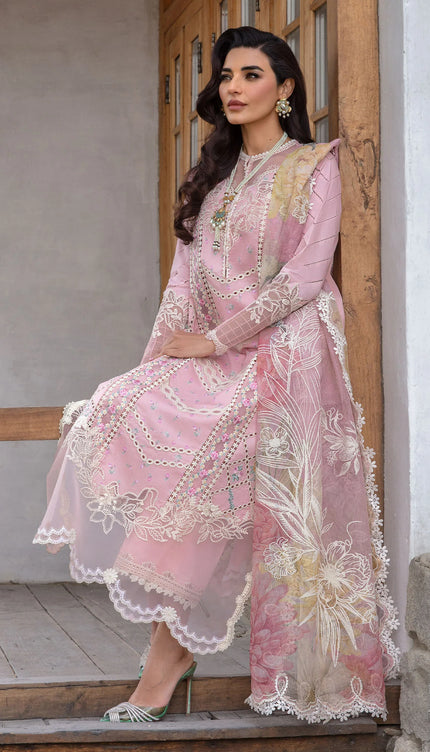 A Floral Mesh - Rose Pink