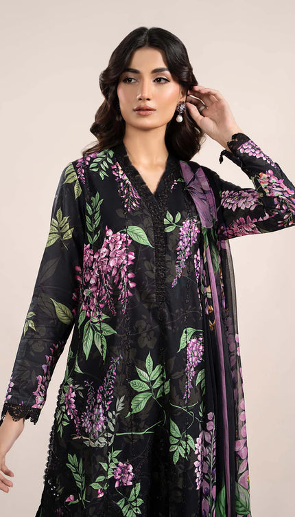 3 Piece Printed Cambric Suit | MPS-2301-B
