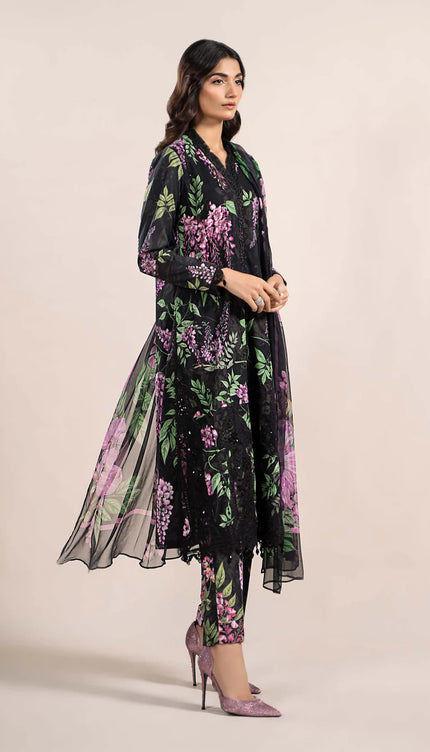 3 Piece Printed Cambric Suit | MPS-2301-B