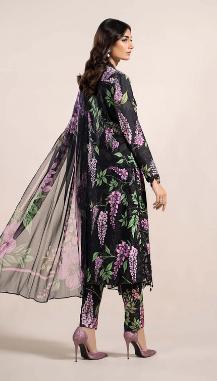 3 Piece Printed Cambric Suit | MPS-2301-B