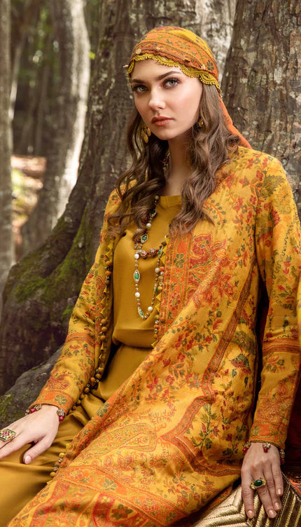 Stitched Linen | Mustard DL-1110