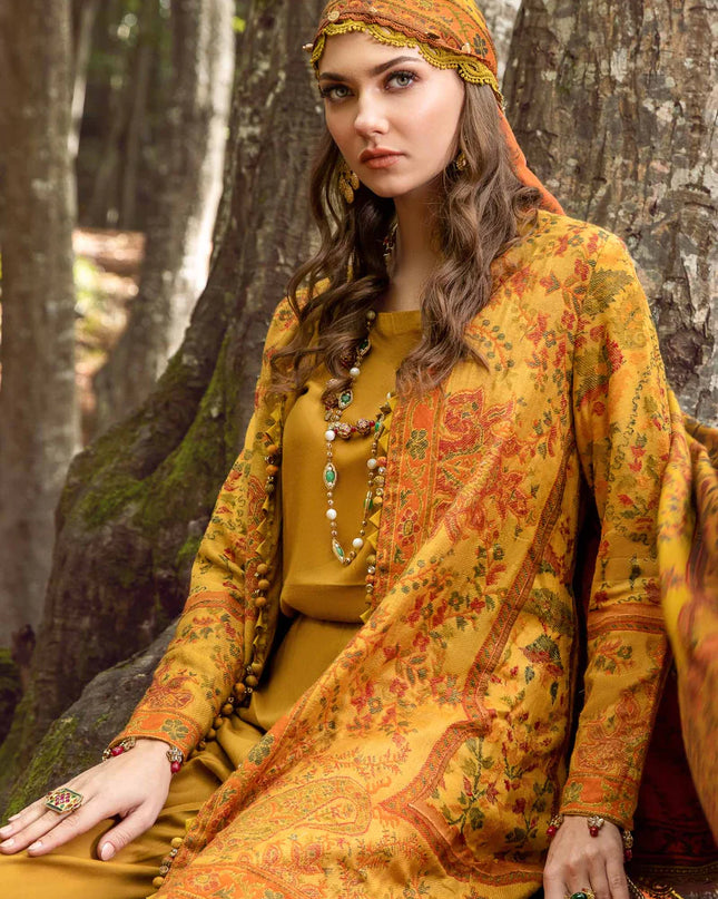 Stitched Linen | Mustard DL-1110