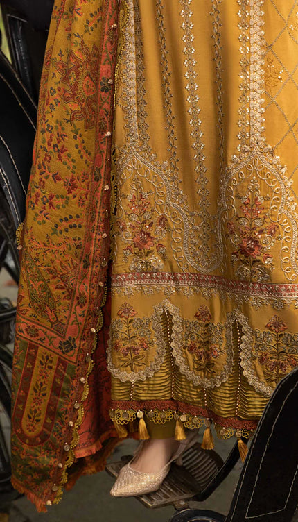 Stitched Linen | Mustard DL-1110