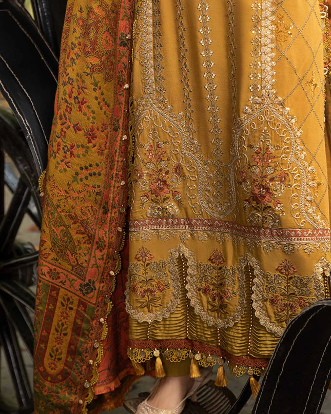 Stitched Linen | Mustard DL-1110